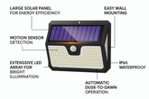 Solar Security Wall Light – Motion Sensor – IP65 Waterproof
